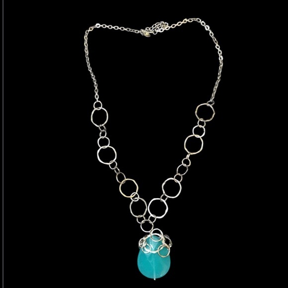Lia Sophia Jewelry - LIA SOPHIA "SHORE LINE" NECKLACE - TURQUOISE-TEARDROP